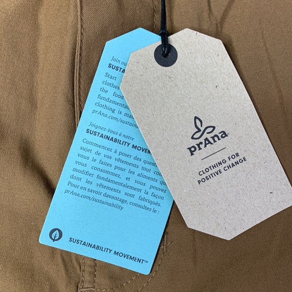 New PrAna Pants Mens Size  42x32 Brion Slim Pant II Tapered Leg Slim Fit Sepia - Picture 4 of 10